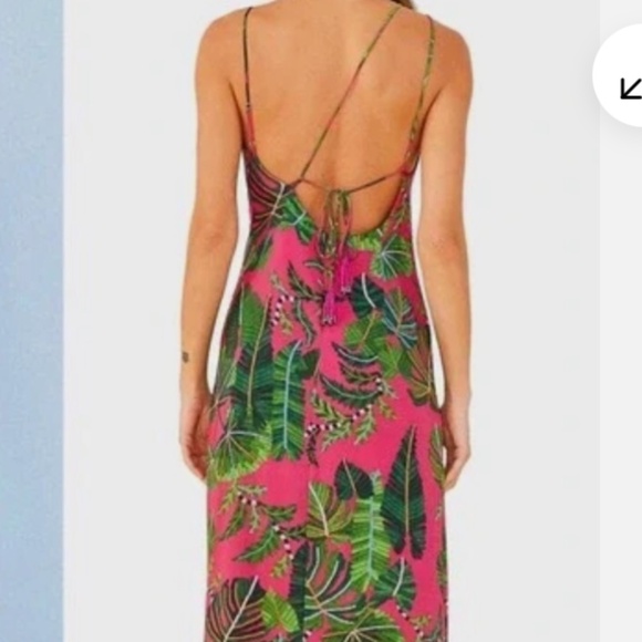 FARM Rio Leaves Midi Dress Size Small - Picture 2 of 5